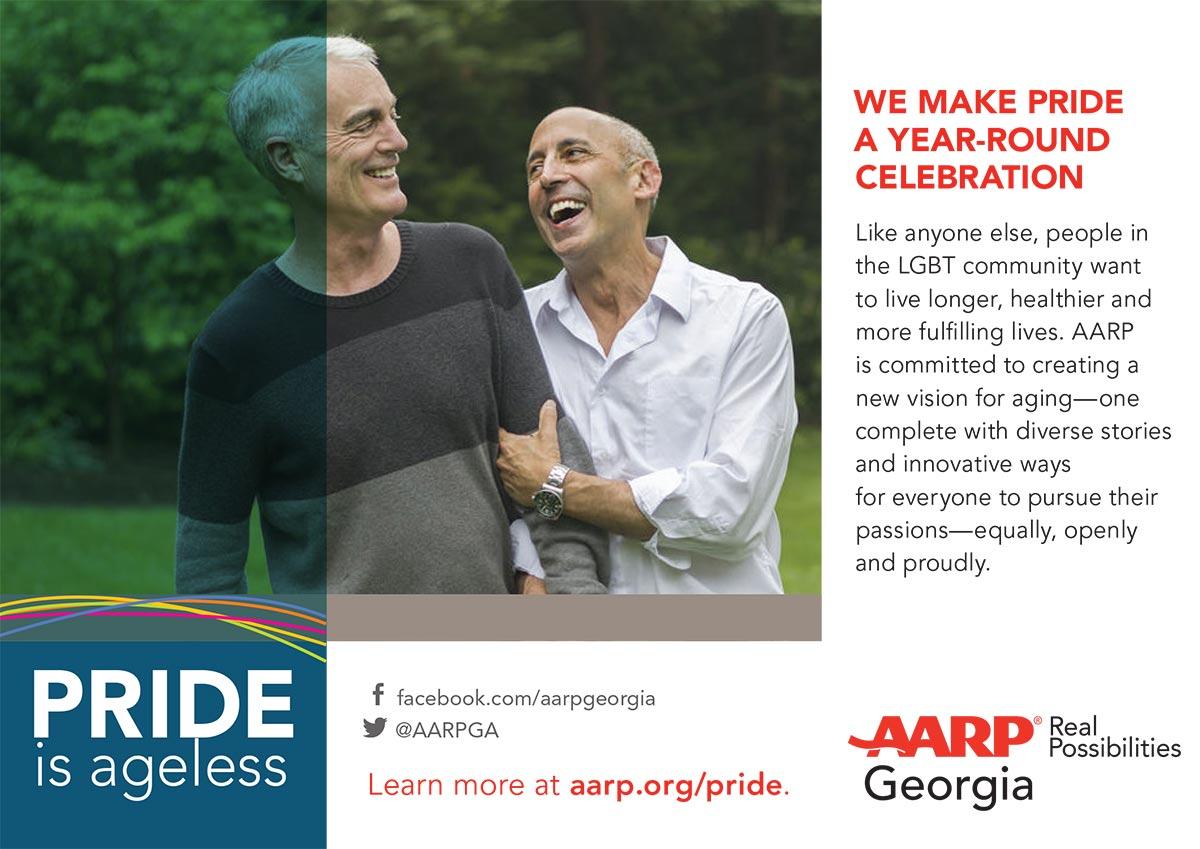 Summer 2019 AARP gay pride ad